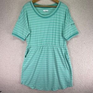 Columbia PFG Striped T-Shirt Dress Casual Outdoor Short Sleeve‎ Medium
